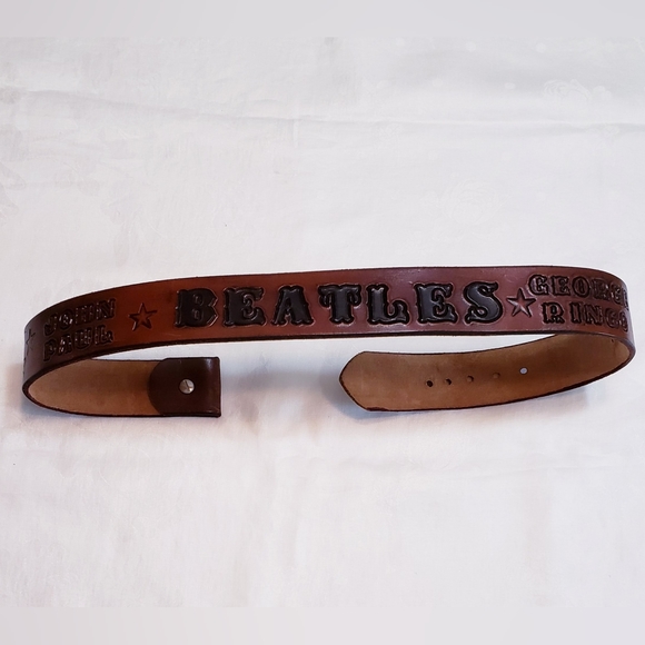 Vintage 1975 Leather Beatles Belt - Picture 2 of 8